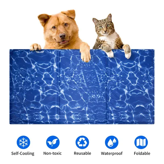 New Fashionable Waterproof Pressure Activated Tear Resistant Long Time Cooling Gel Dog Cooling Mat Pet Cool Bed Summer Best Bed