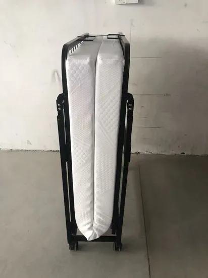 Guest Folding Bed with Antimicrobial Treated Fabric and Mattress Promotes Hygiene for Multiple Users Over Time